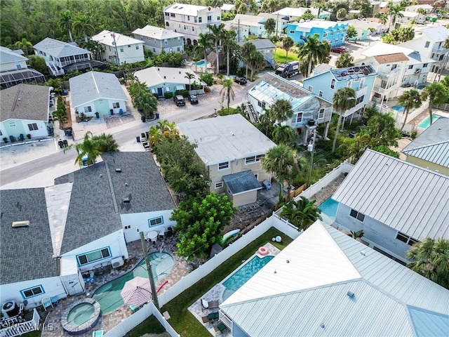 bird's eye view with a residential view