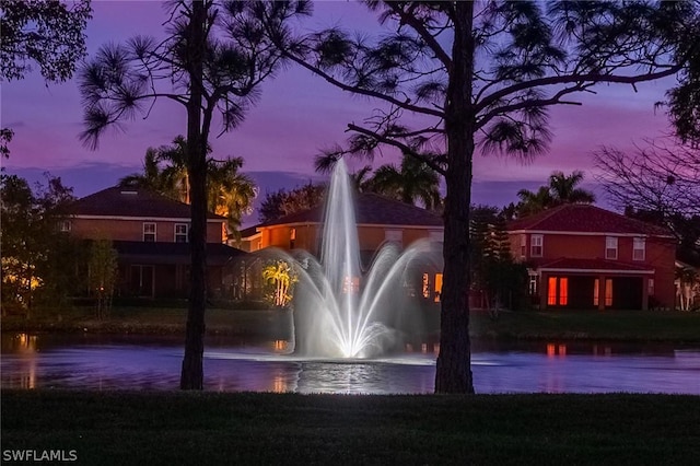 view of community featuring a water view