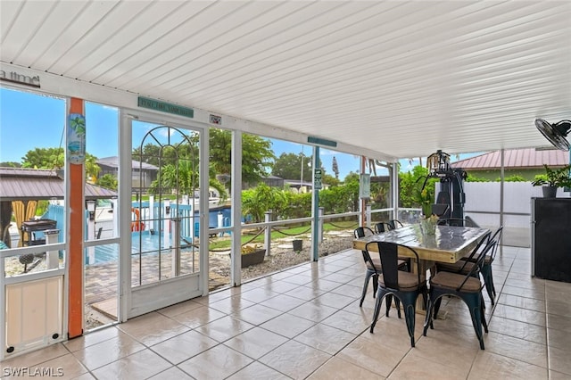 sunroom / solarium with a wealth of natural light