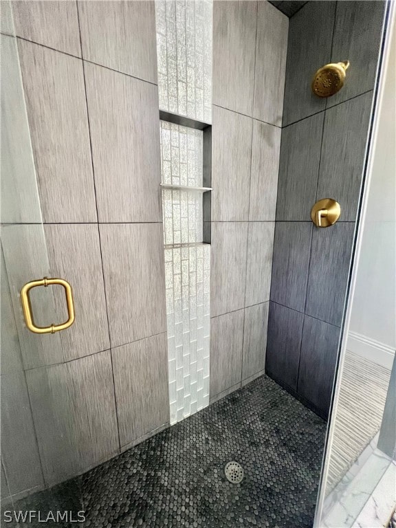 bathroom with walk in shower