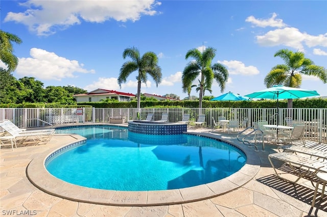 view of pool with a patio