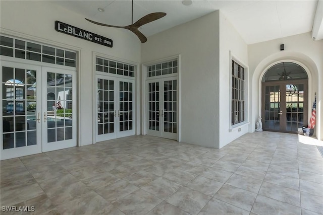 view of patio featuring french doors