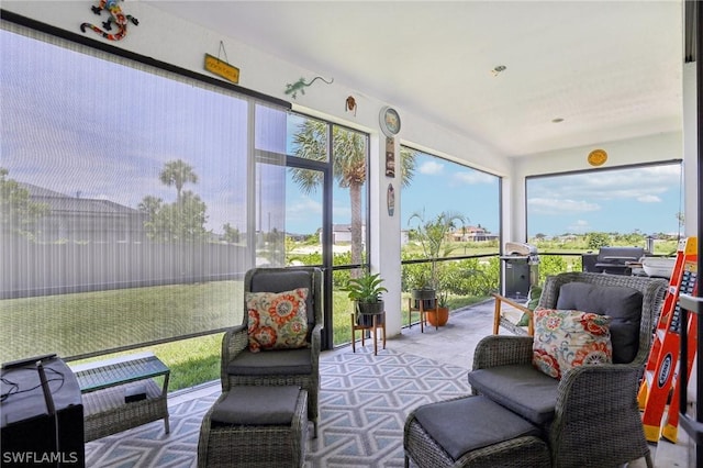 view of sunroom