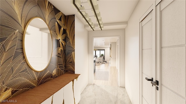 hallway featuring light hardwood / wood-style flooring