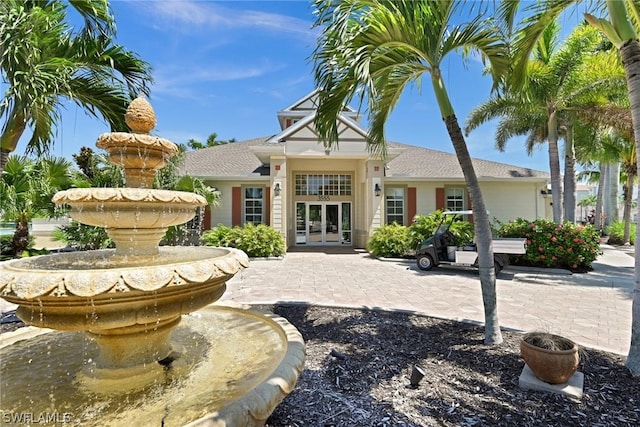 view of front of house with french doors