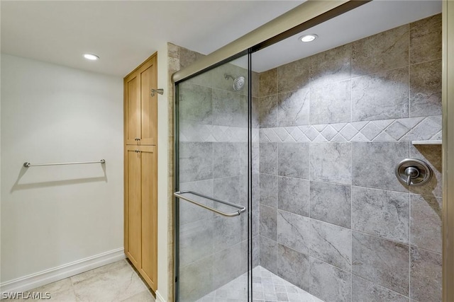 bathroom with walk in shower