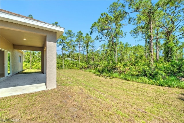 view of yard featuring a patio