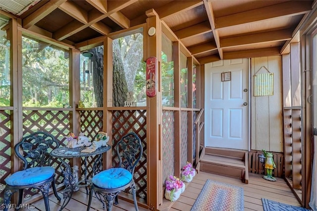 view of sunroom / solarium