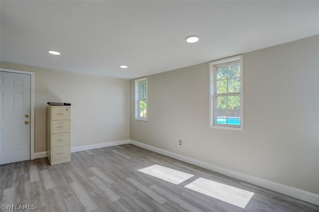 interior space with light wood-type flooring