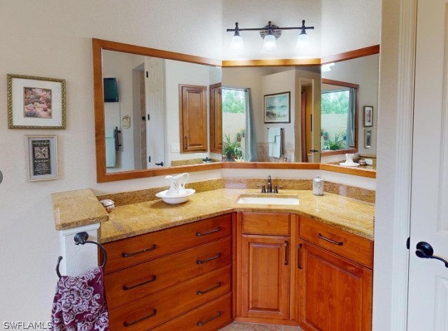 bathroom with vanity