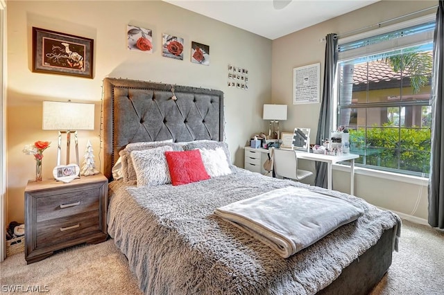 bedroom with carpet floors