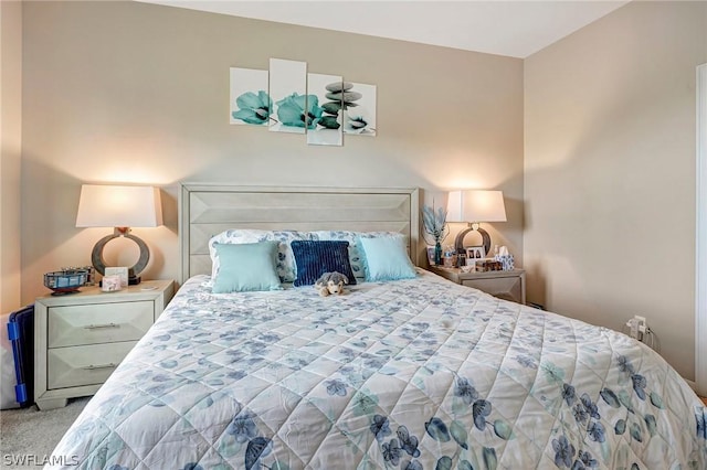 view of carpeted bedroom