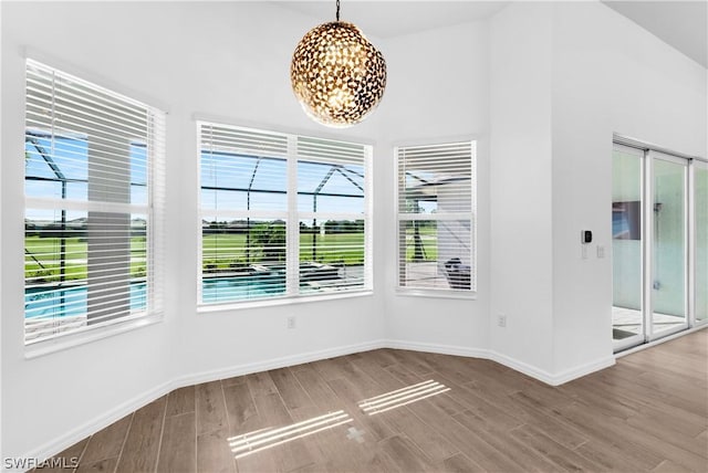 empty room featuring wood-type flooring