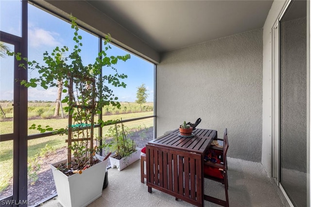 view of sunroom