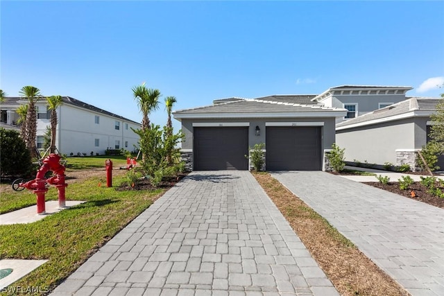 view of front facade with a garage