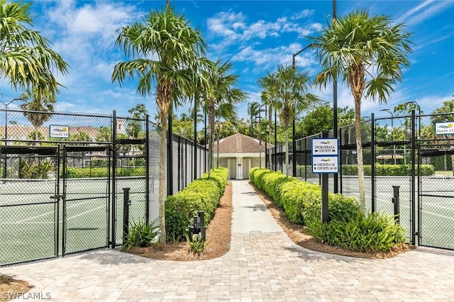 view of tennis court