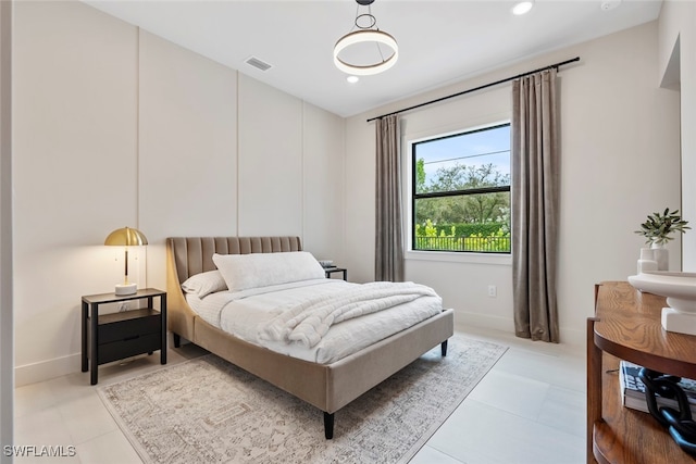 view of tiled bedroom