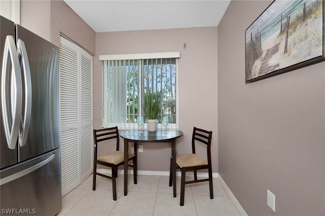 view of tiled dining room