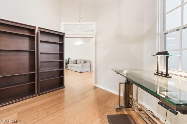 hallway featuring light hardwood / wood-style flooring