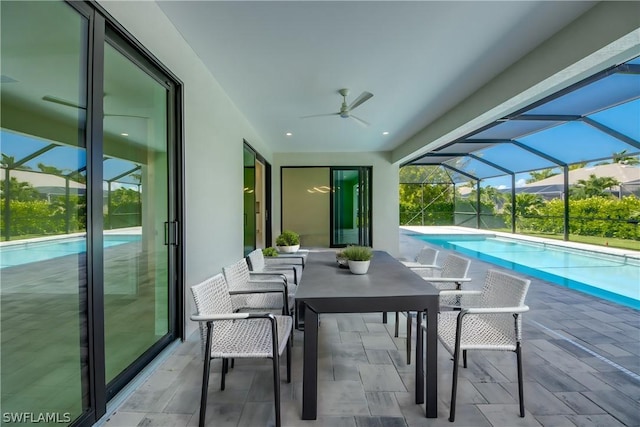 view of sunroom