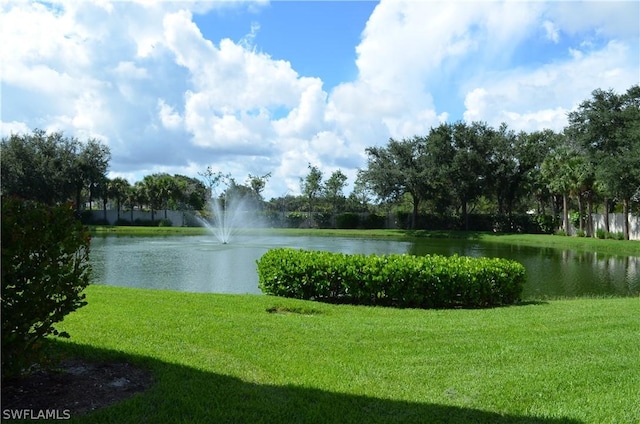 view of water feature