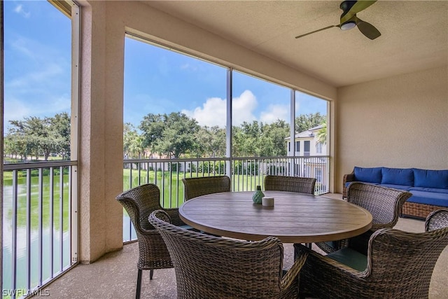 view of sunroom