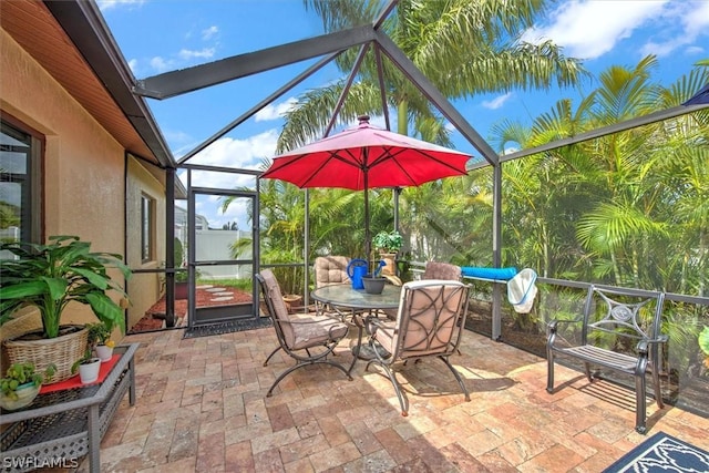 view of sunroom