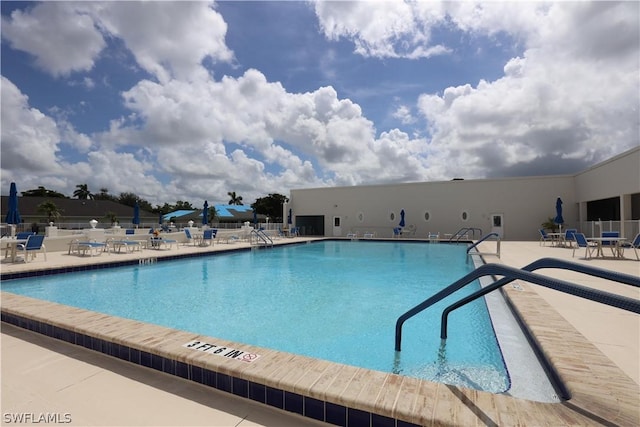 view of pool with a patio