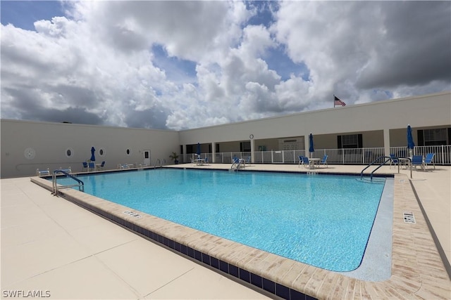 view of pool with a patio area