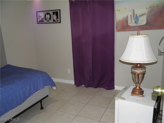 view of tiled bedroom