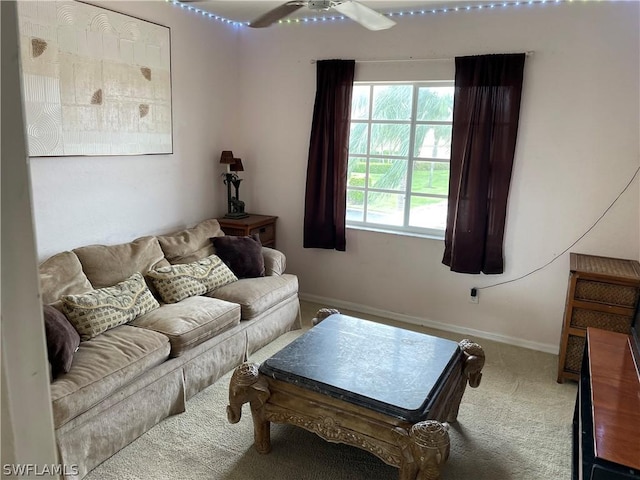 view of carpeted living room