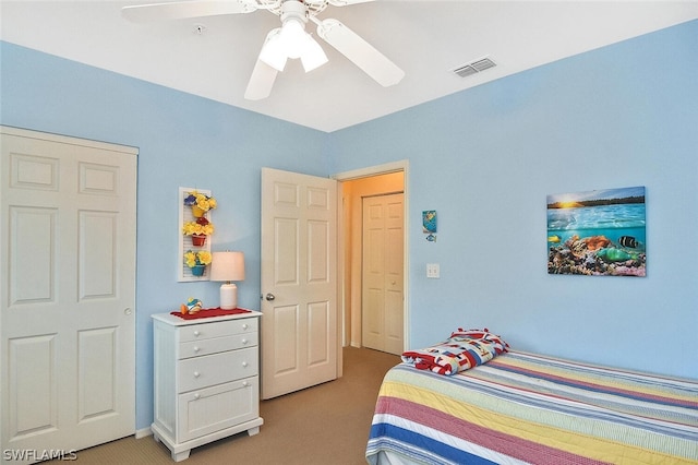 14931 Park Lake Dr Unit 109, Fort Myers, FL 33919 - bedroom featuring light carpet and ceiling fan
