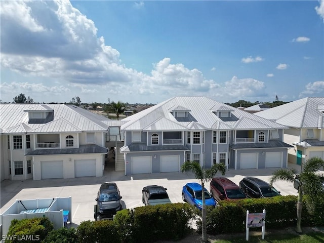 exterior space featuring a garage