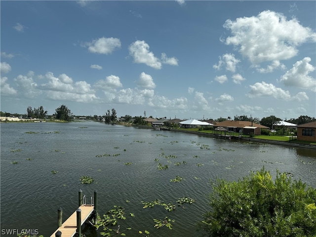 view of water feature featuring a boat dock