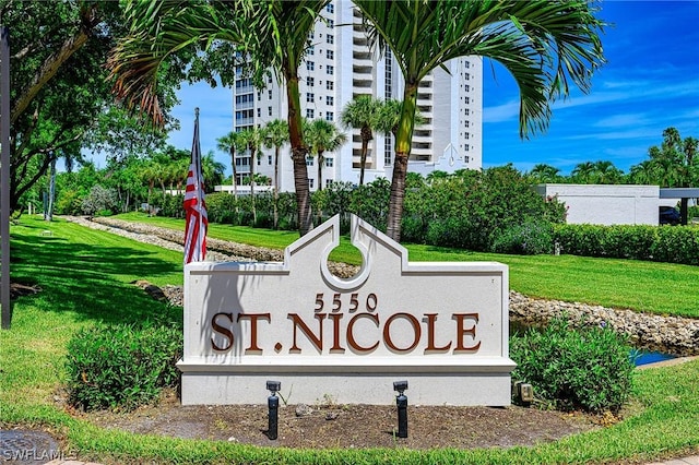 5550 Heron Point Dr Unit 1503, Naples, FL 34108 - community sign with a yard