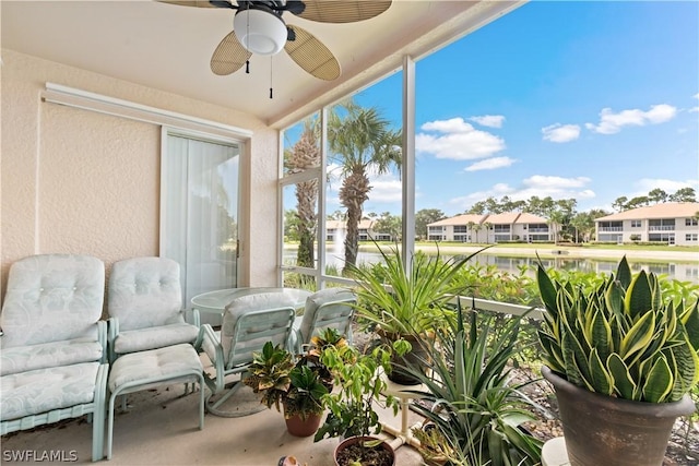 view of sunroom