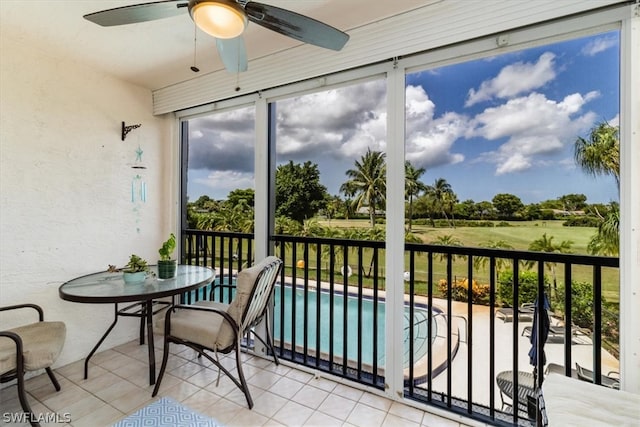 view of sunroom