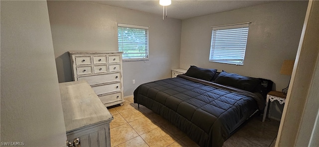 view of tiled bedroom