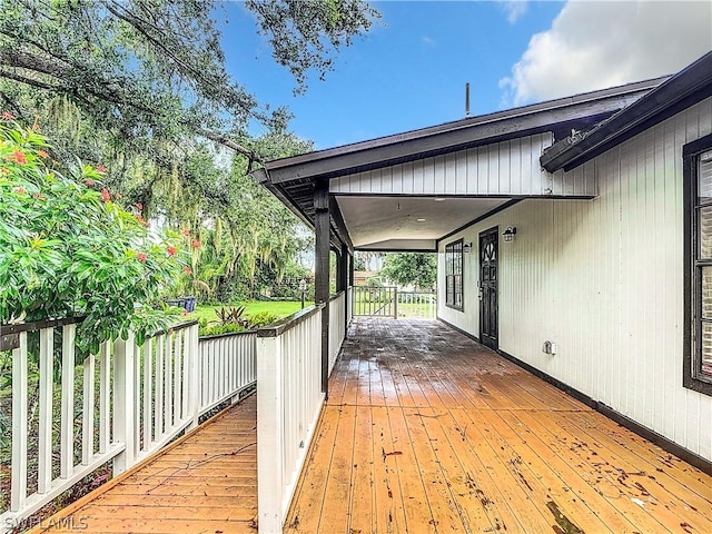 view of wooden deck