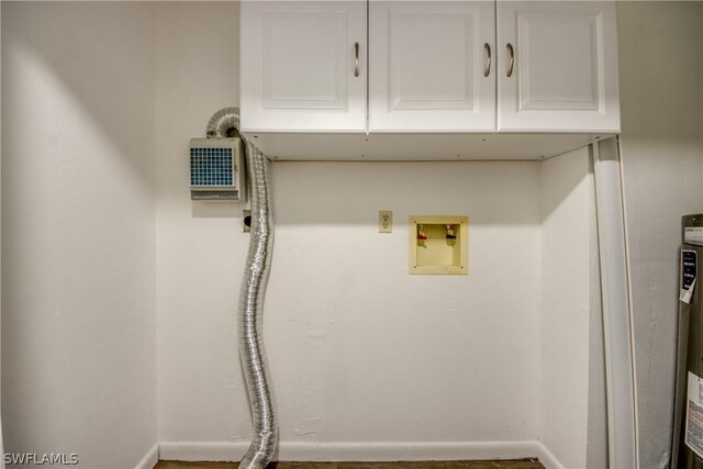 4508 Santa Barbara Blvd Unit 102, Cape Coral, FL 33914 - laundry room featuring cabinet space, baseboards, and washer hookup