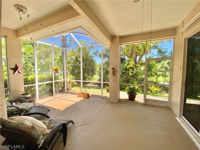 view of sunroom