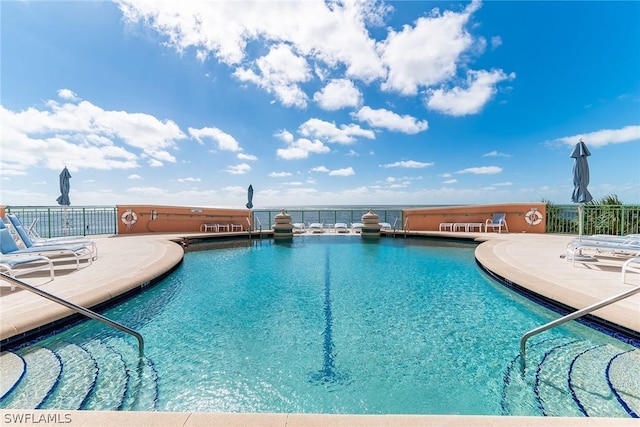 view of pool with a patio area