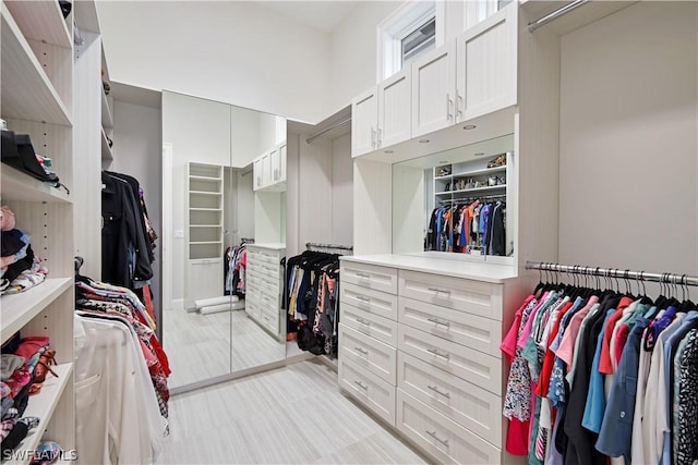 view of walk in closet