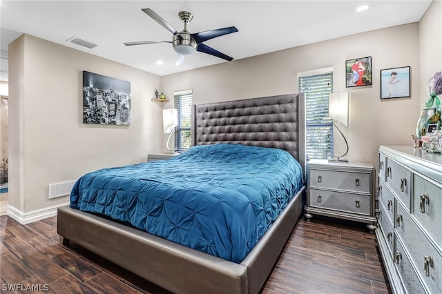 bedroom with ceiling fan