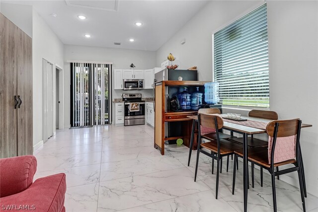 view of dining area