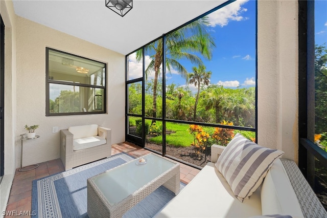 sunroom / solarium with a healthy amount of sunlight