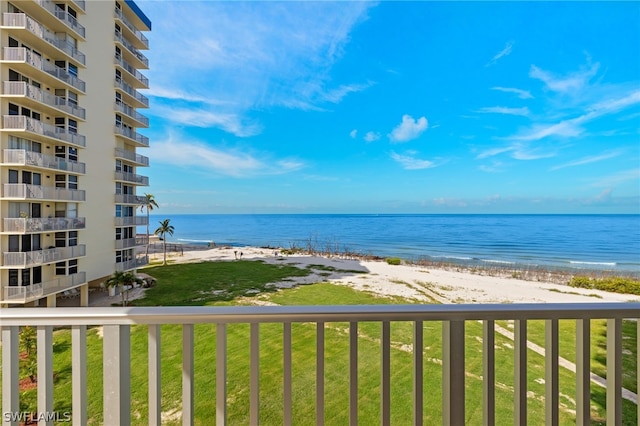 water view with a beach view