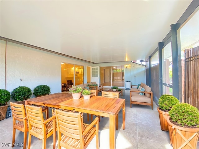 dining space featuring a wealth of natural light