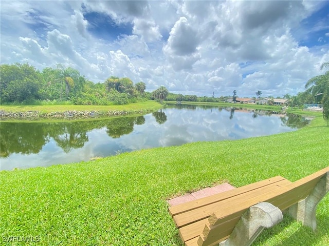 view of water feature