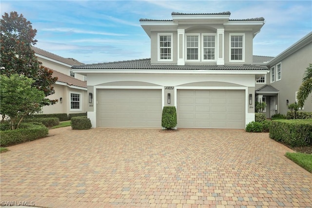 view of front facade with a garage